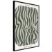 Poster Wavy Shapes - Green Irregular Stripes With a Signature 150062 additionalThumb 6