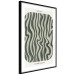 Poster Wavy Shapes - Green Irregular Stripes With a Signature 150062 additionalThumb 7