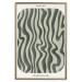 Poster Wavy Shapes - Green Irregular Stripes With a Signature 150062 additionalThumb 23