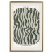 Poster Wavy Shapes - Green Irregular Stripes With a Signature 150062 additionalThumb 26