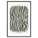 Poster Wavy Shapes - Green Irregular Stripes With a Signature 150062 additionalThumb 21