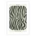Poster Wavy Shapes - Green Irregular Stripes With a Signature 150062 additionalThumb 20