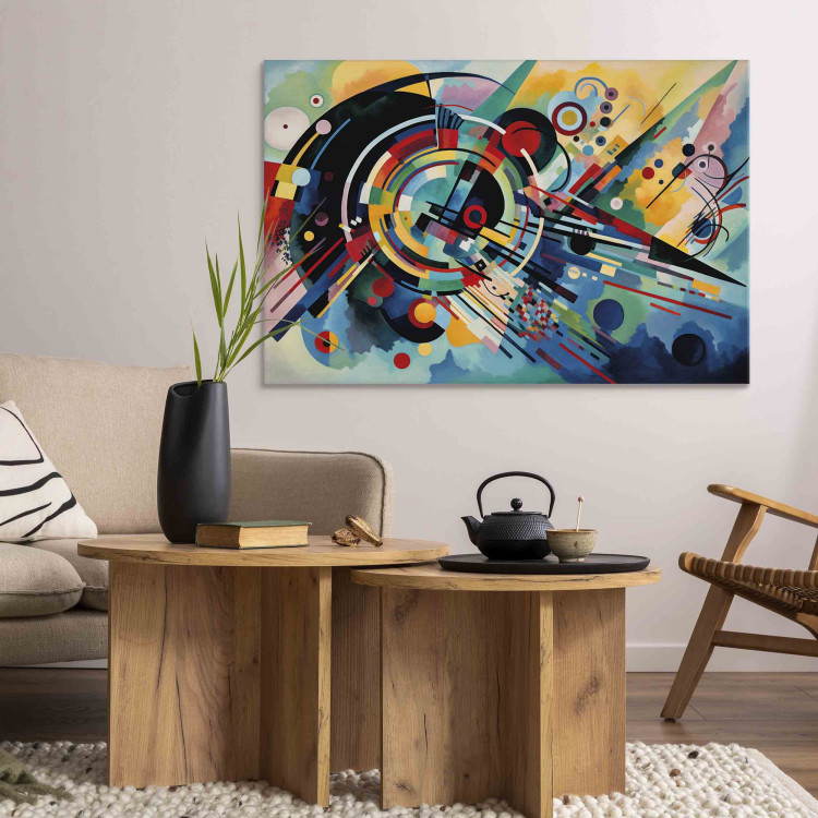 Canvas Art Print Color Detonation - Abstraction Inspired by Kandinsky’s Style 151062 additionalImage 3