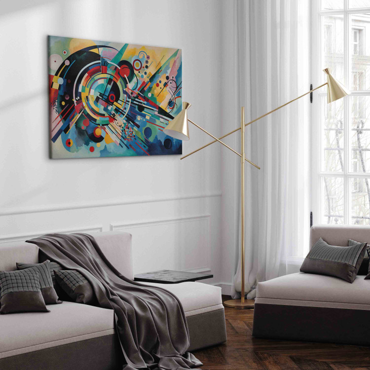 Canvas Art Print Color Detonation - Abstraction Inspired by Kandinsky’s Style 151062 additionalImage 11