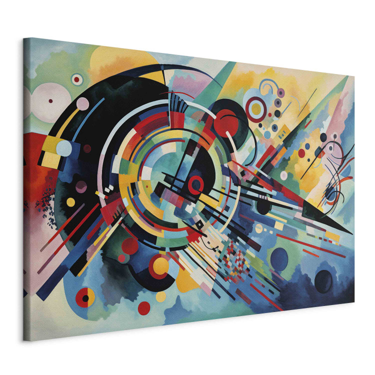 Canvas Art Print Color Detonation - Abstraction Inspired by Kandinsky’s Style 151062 additionalImage 2