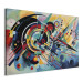 Canvas Art Print Color Detonation - Abstraction Inspired by Kandinsky’s Style 151062 additionalThumb 2