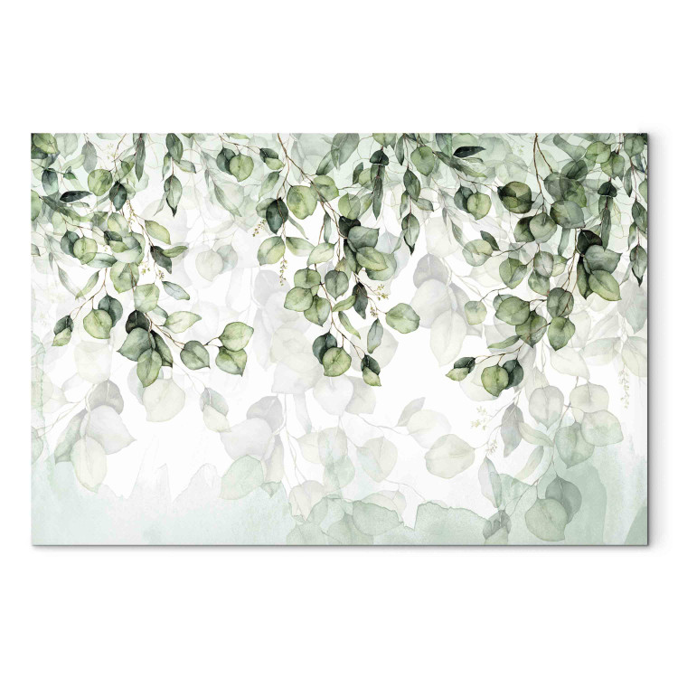 Canvas The Lightness of Leaves - A Delicate Composition With Hanging Twigs 151462