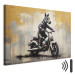 Canvas Art Print Zebra on a Motorcycle - Banksy-Inspired Graffiti 151762 additionalThumb 8