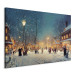 Canvas Print Winter Town - Snowy Street Lit up With Retro Lanterns 151862 additionalThumb 2