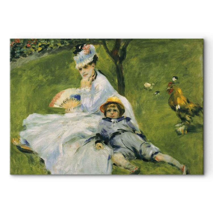 Reproduction Painting Madame Claude Monet avec son fils Jean dans le jardin a Argenteuil 153662