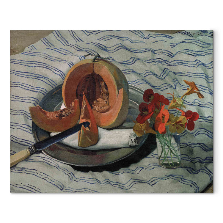 Reproduction Painting Un melon ouvert sur une serviette 156362