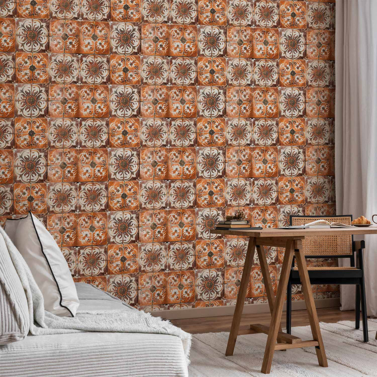 Wallpaper Terracotta Tiles - Composition With Ornamental Patterns 159462 additionalImage 5