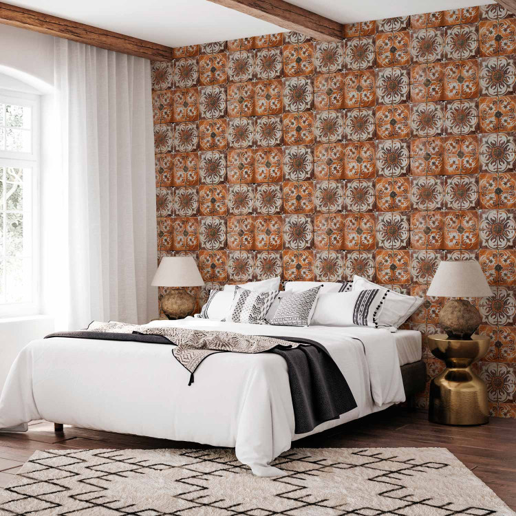 Wallpaper Terracotta Tiles - Composition With Ornamental Patterns 159462 additionalImage 4
