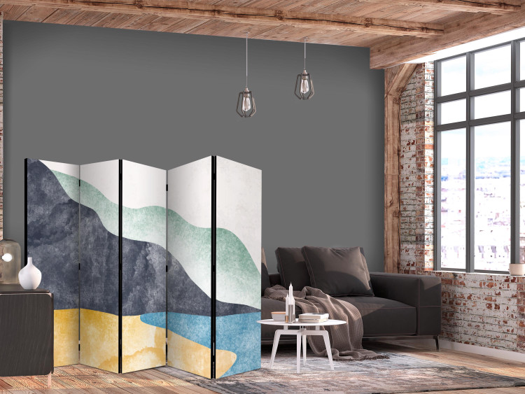 Room Divider Screen Minimalist Beach - Subtle View of the Sea and Rocks II [Room Dividers] 159562 additionalImage 4