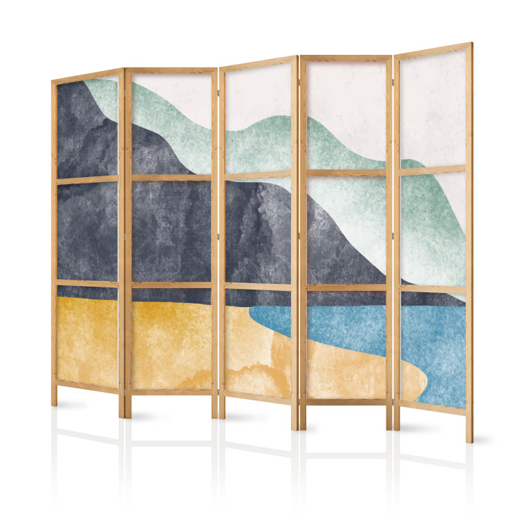 Room Divider Screen Minimalist Beach - Subtle View of the Sea and Rocks II [Room Dividers] 159562 additionalImage 5