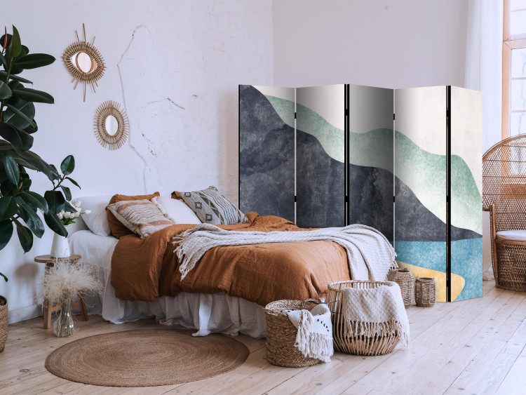 Room Divider Screen Minimalist Beach - Subtle View of the Sea and Rocks II [Room Dividers] 159562 additionalImage 2