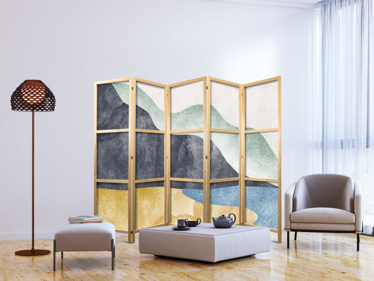 Room Divider Screen Minimalist Beach - Subtle View of the Sea and Rocks II [Room Dividers] 159562 additionalImage 6