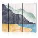 Room Divider Screen Minimalist Beach - Subtle View of the Sea and Rocks II [Room Dividers] 159562