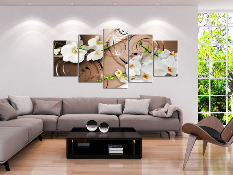 Canvas Ivory orchids 50062 additionalImage 3