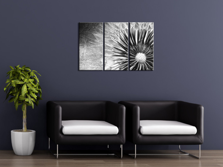 Canvas Dandelion (black and white) 50462 additionalImage 3