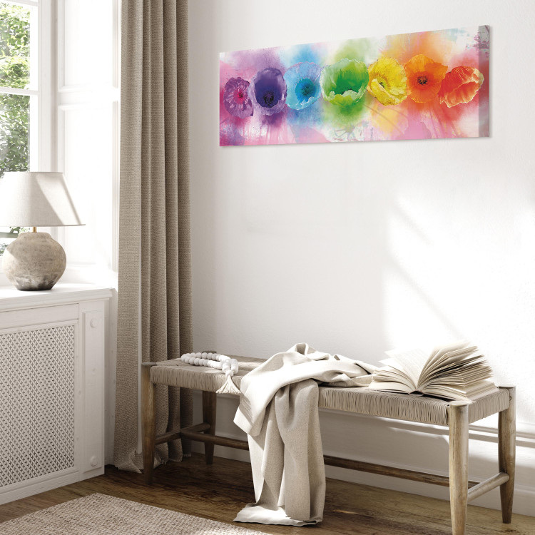 Canvas Art Print Rainbow-hued poppies 56162 additionalImage 5