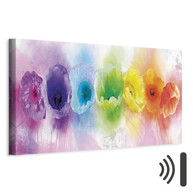 Canvas Art Print Rainbow-hued poppies 56162 additionalImage 8