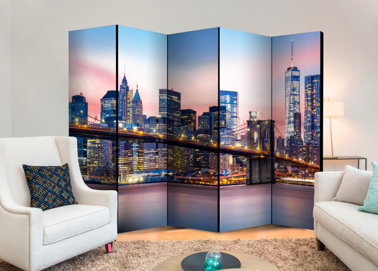 Folding Screen City from a Dream II - nighttime bridge panorama against the backdrop of skyscrapers in New York City 95262 additionalImage 4