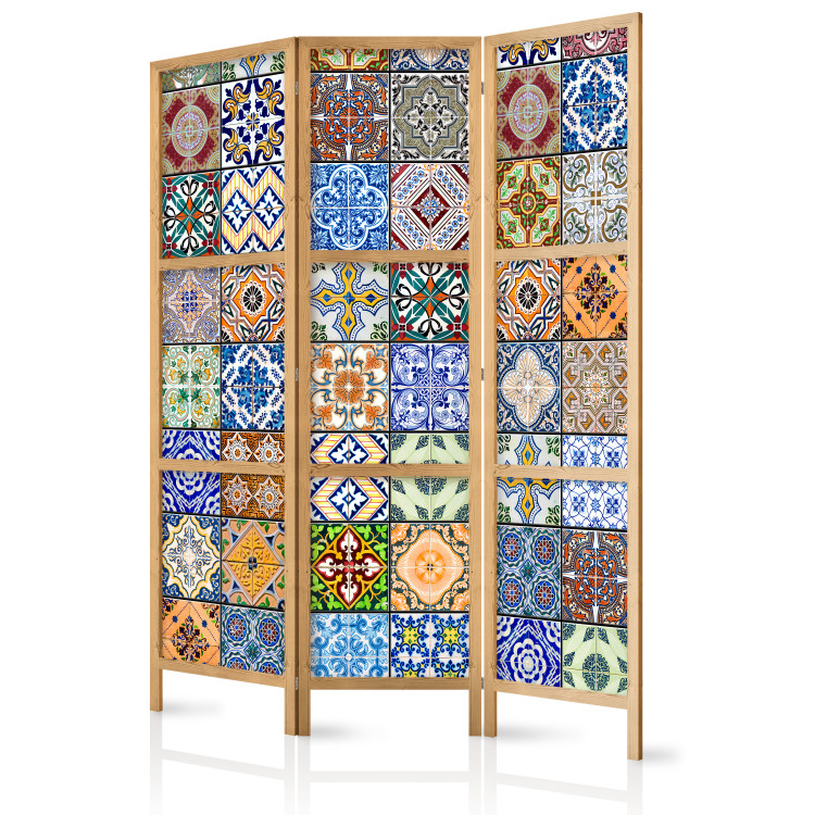 Room Divider Colorful Mosaic - texture in the motif of colorful patterns in figures 95562 additionalImage 5