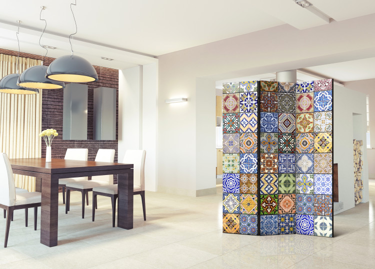 Room Divider Colorful Mosaic - texture in the motif of colorful patterns in figures 95562 additionalImage 4