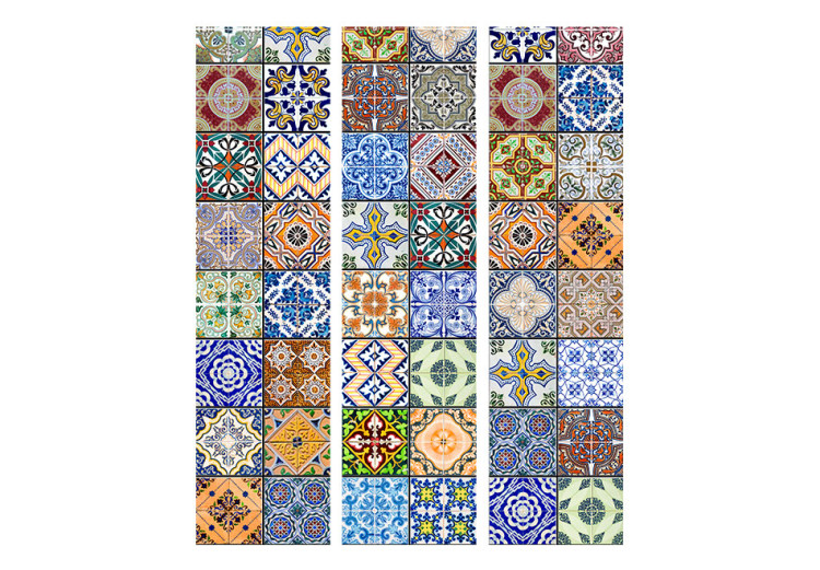 Room Divider Colorful Mosaic - texture in the motif of colorful patterns in figures 95562 additionalImage 3