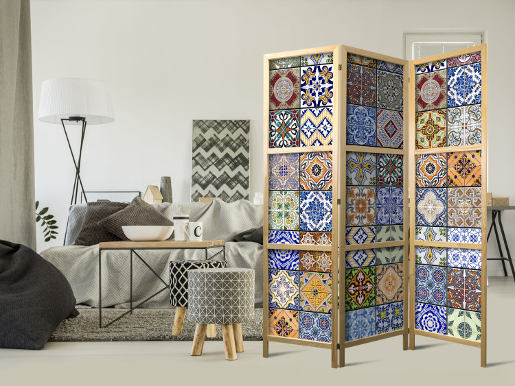 Room Divider Colorful Mosaic - texture in the motif of colorful patterns in figures 95562 additionalImage 8