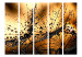 Room Divider Dandelions in the Rain II - dandelion with drops on an orange background 95662 additionalThumb 3