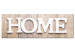 Canvas Print Home on Wood (1-piece) - Home Sign in English on Vintage Style Wood 105172