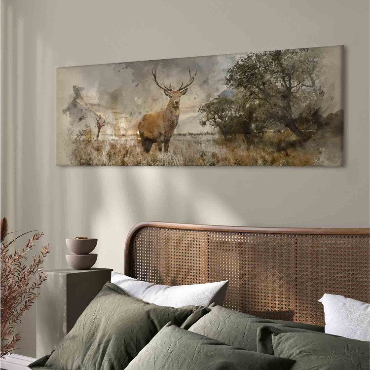 Canvas Print Watercolour Deer 105772 additionalImage 4