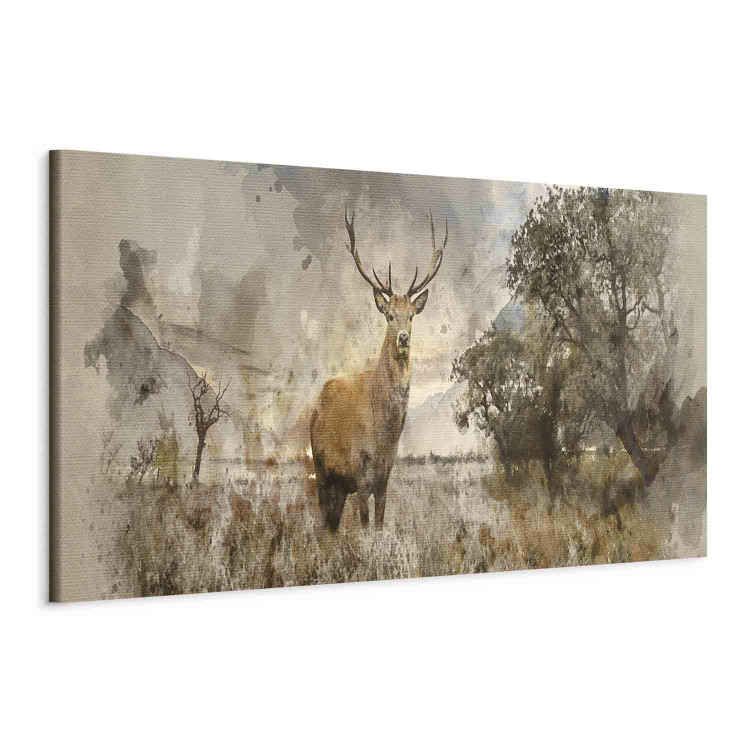 Canvas Print Watercolour Deer 105772 additionalImage 2