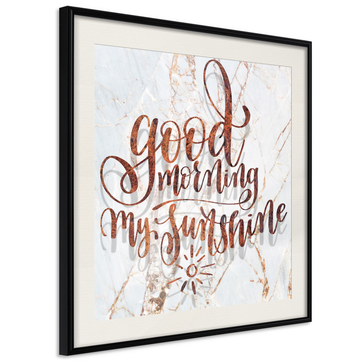 Wall Poster Good morning my sunshine (Square) - Rusty text on a marble background 114372 additionalImage 7