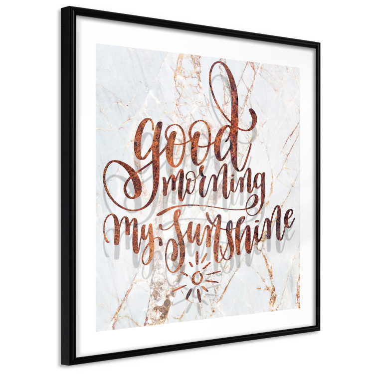 Wall Poster Good morning my sunshine (Square) - Rusty text on a marble background 114372 additionalImage 13