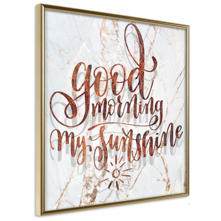 Wall Poster Good morning my sunshine (Square) - Rusty text on a marble background 114372 additionalImage 11