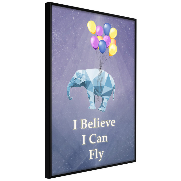 Poster Flying Elephant - composition with an animal and English texts 114572 additionalImage 10