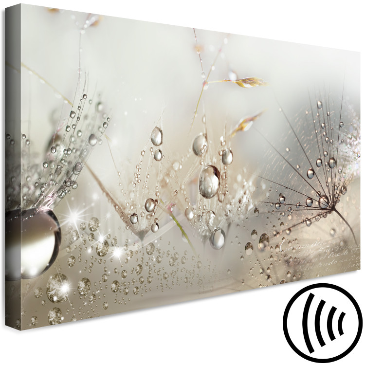 Canvas Print Summer in Beige Shades (1-part) - Drops of Nature on a Dandelion 114972 additionalImage 6