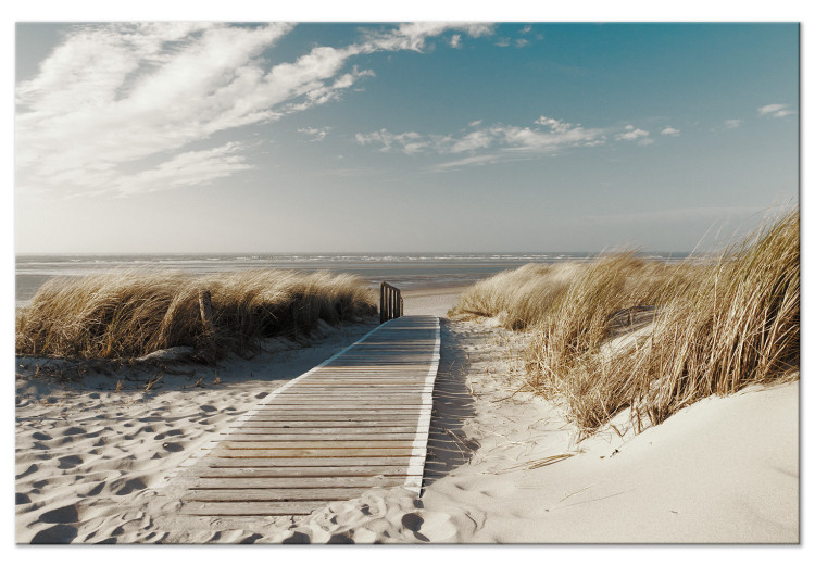 Canvas Art Print Path to the Beach (1-part) - Summer Sky Over Sandy Shore 117272