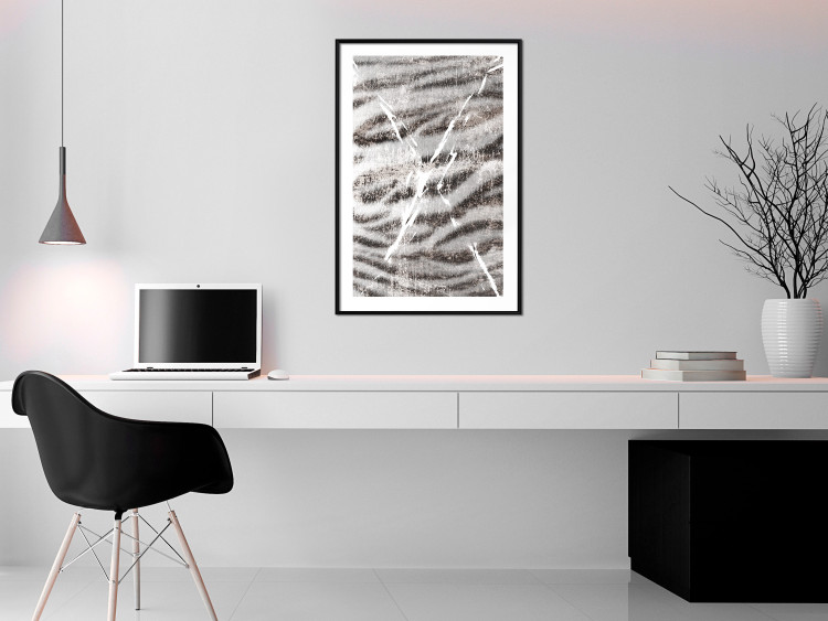 Wall Poster Tiger Stripes - unique black and white composition with an animal motif 117572 additionalImage 4
