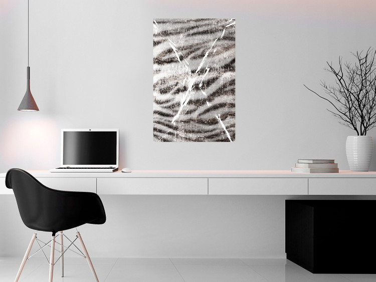 Wall Poster Tiger Stripes - unique black and white composition with an animal motif 117572 additionalImage 17