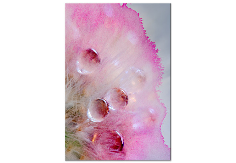 Canvas Print Watercolor details - water and paint creating an abstract pink pattern 117872