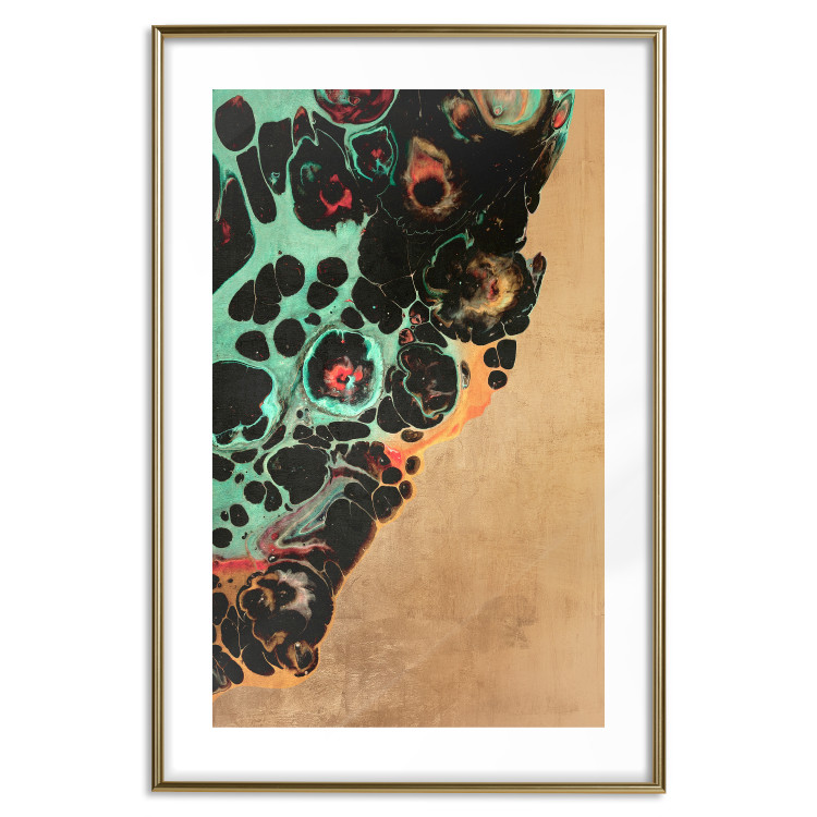 Wall Poster Mineral Structure - colorful unconventional abstraction on a brown background 118172 additionalImage 14