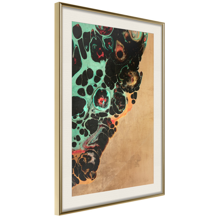 Wall Poster Mineral Structure - colorful unconventional abstraction on a brown background 118172 additionalImage 2