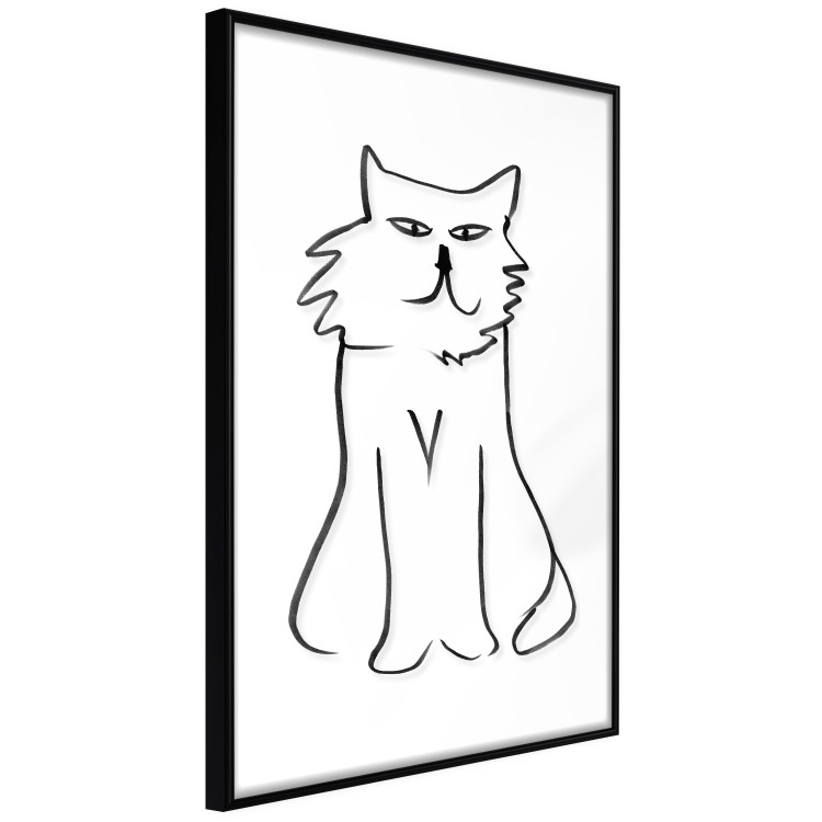 Wall Poster I'm Watching You! - black and white simple line art with an animal motif 119272 additionalImage 13