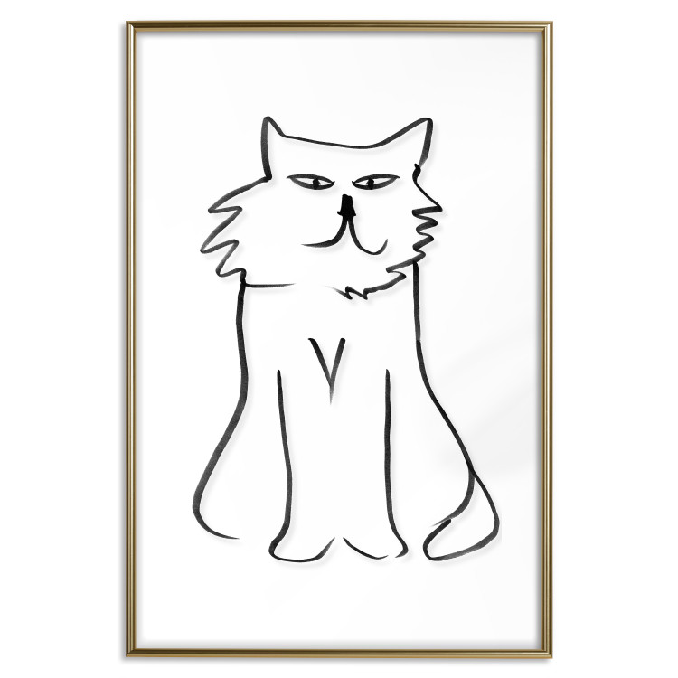 Wall Poster I'm Watching You! - black and white simple line art with an animal motif 119272 additionalImage 16