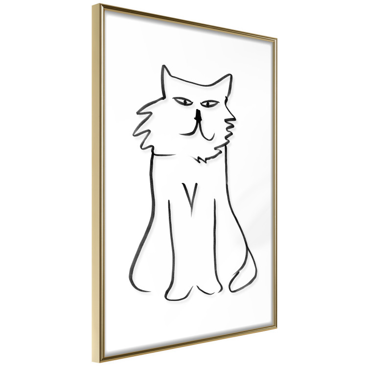 Wall Poster I'm Watching You! - black and white simple line art with an animal motif 119272 additionalImage 8