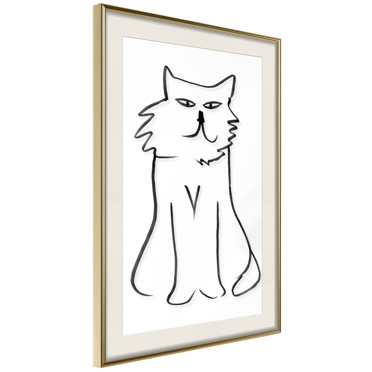 Wall Poster I'm Watching You! - black and white simple line art with an animal motif 119272 additionalImage 2